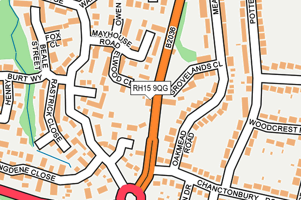 RH15 9QG map - OS OpenMap – Local (Ordnance Survey)
