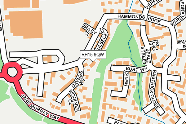 RH15 9QW map - OS OpenMap – Local (Ordnance Survey)