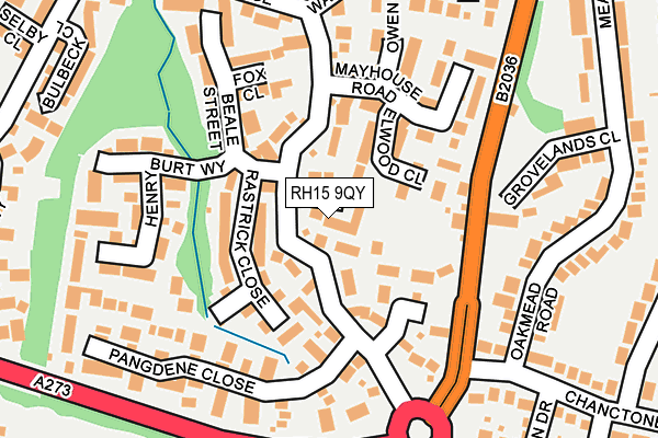 RH15 9QY map - OS OpenMap – Local (Ordnance Survey)