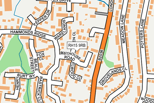 RH15 9RB map - OS OpenMap – Local (Ordnance Survey)