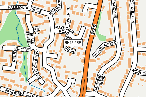 RH15 9RE map - OS OpenMap – Local (Ordnance Survey)