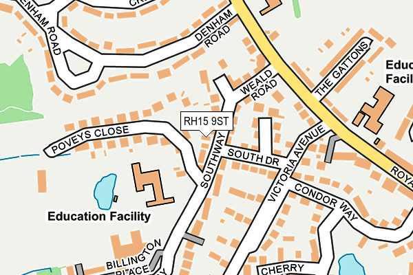 RH15 9ST map - OS OpenMap – Local (Ordnance Survey)