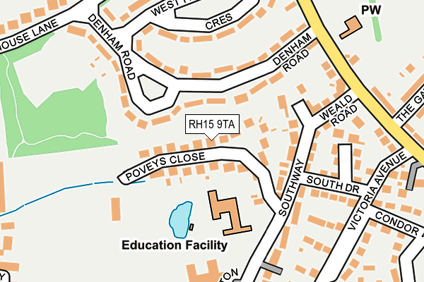 RH15 9TA map - OS OpenMap – Local (Ordnance Survey)