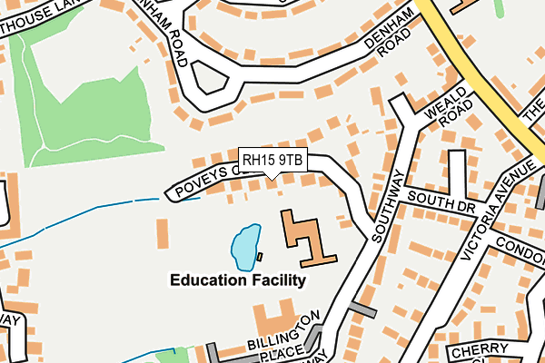 RH15 9TB map - OS OpenMap – Local (Ordnance Survey)