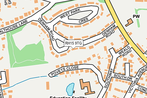 RH15 9TG map - OS OpenMap – Local (Ordnance Survey)