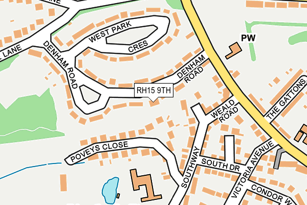 RH15 9TH map - OS OpenMap – Local (Ordnance Survey)