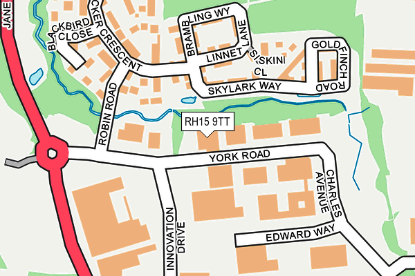 RH15 9TT map - OS OpenMap – Local (Ordnance Survey)