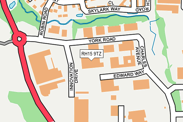 RH15 9TZ map - OS OpenMap – Local (Ordnance Survey)