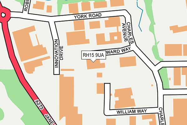 RH15 9UA map - OS OpenMap – Local (Ordnance Survey)