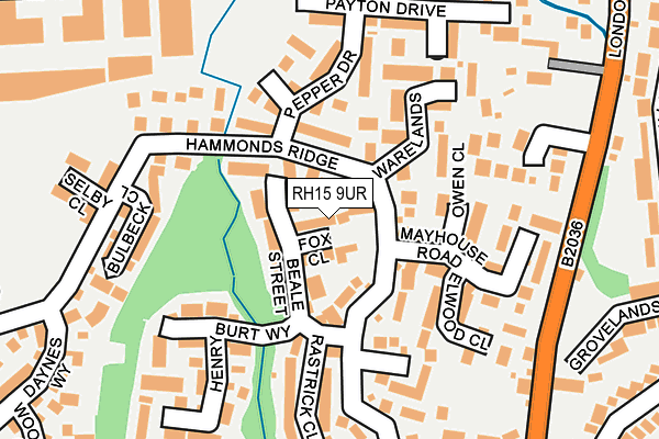 RH15 9UR map - OS OpenMap – Local (Ordnance Survey)