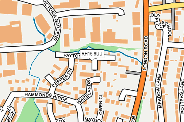 RH15 9UU map - OS OpenMap – Local (Ordnance Survey)