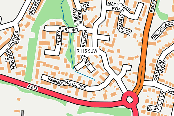 RH15 9UW map - OS OpenMap – Local (Ordnance Survey)