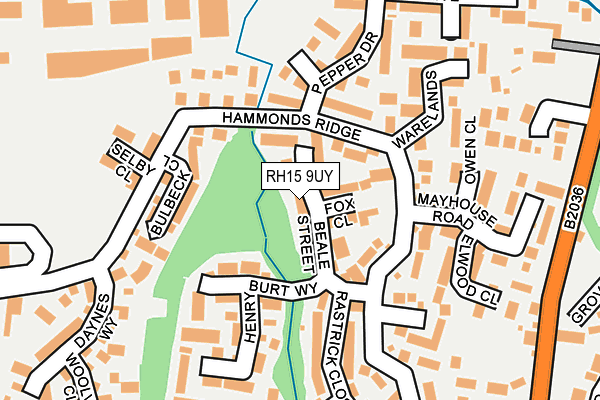 RH15 9UY map - OS OpenMap – Local (Ordnance Survey)
