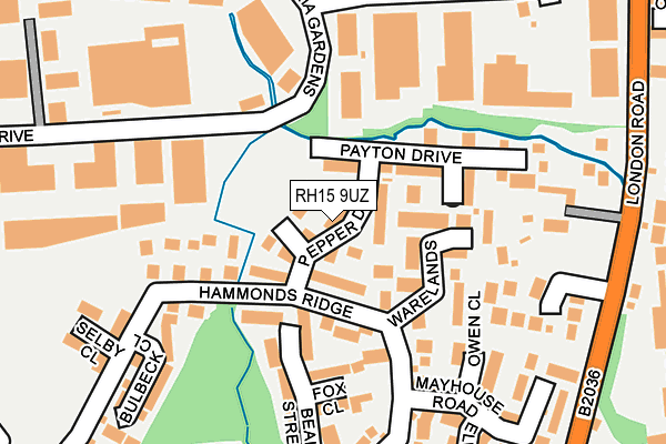 RH15 9UZ map - OS OpenMap – Local (Ordnance Survey)