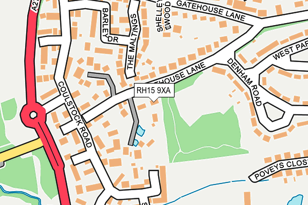 RH15 9XA map - OS OpenMap – Local (Ordnance Survey)