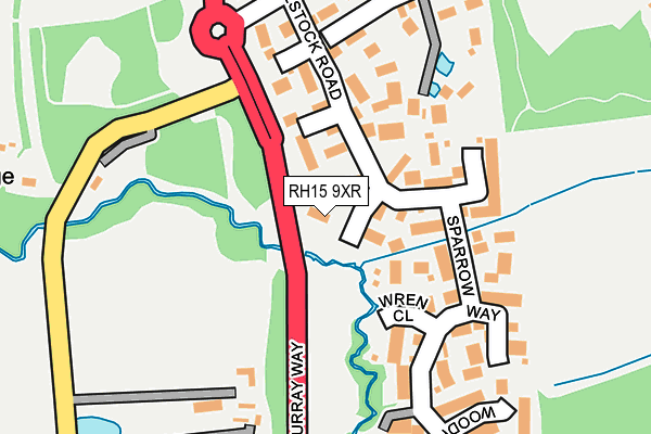 RH15 9XR map - OS OpenMap – Local (Ordnance Survey)