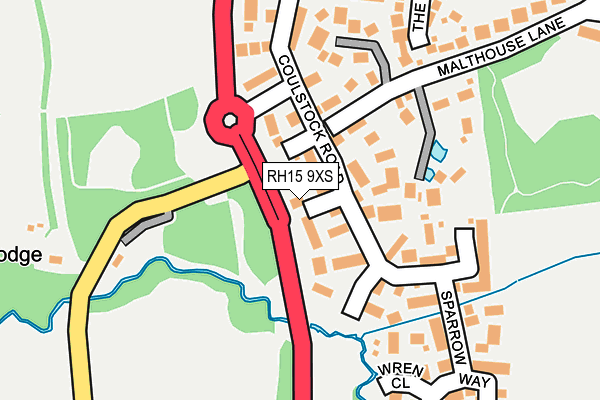 RH15 9XS map - OS OpenMap – Local (Ordnance Survey)