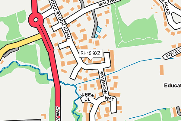 RH15 9XZ map - OS OpenMap – Local (Ordnance Survey)