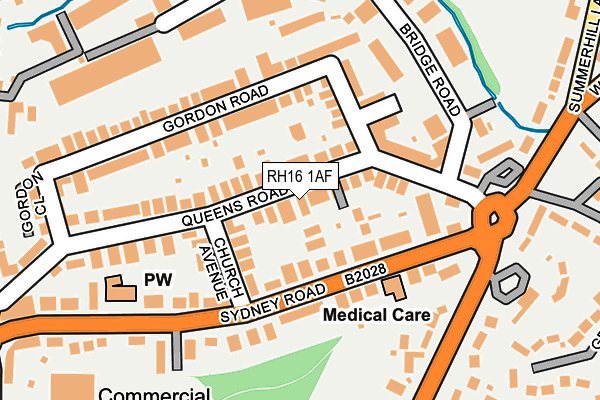 RH16 1AF map - OS OpenMap – Local (Ordnance Survey)