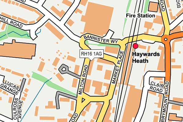 RH16 1AG map - OS OpenMap – Local (Ordnance Survey)