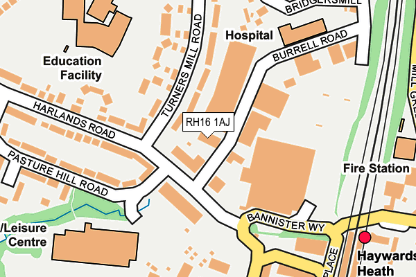 RH16 1AJ map - OS OpenMap – Local (Ordnance Survey)