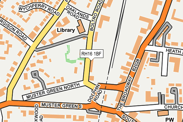 RH16 1BF map - OS OpenMap – Local (Ordnance Survey)