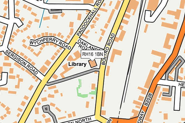 RH16 1BN map - OS OpenMap – Local (Ordnance Survey)