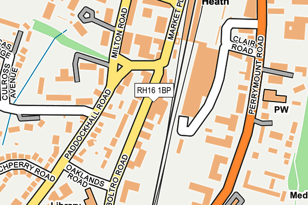 RH16 1BP map - OS OpenMap – Local (Ordnance Survey)