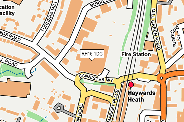 RH16 1DG map - OS OpenMap – Local (Ordnance Survey)