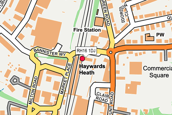 RH16 1DJ map - OS OpenMap – Local (Ordnance Survey)