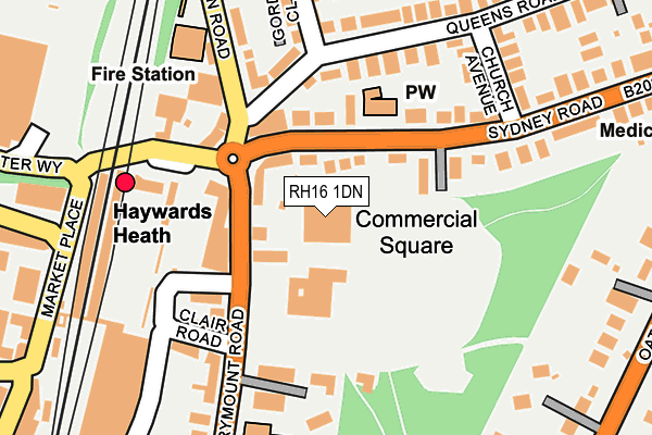 RH16 1DN map - OS OpenMap – Local (Ordnance Survey)