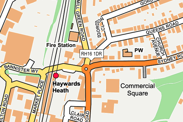 RH16 1DR map - OS OpenMap – Local (Ordnance Survey)