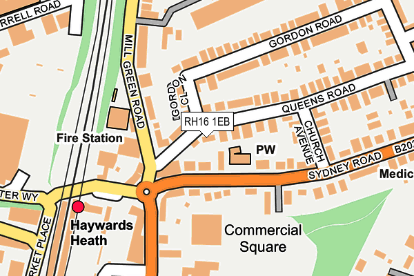 RH16 1EB map - OS OpenMap – Local (Ordnance Survey)