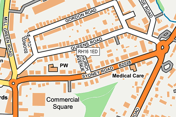 RH16 1ED map - OS OpenMap – Local (Ordnance Survey)