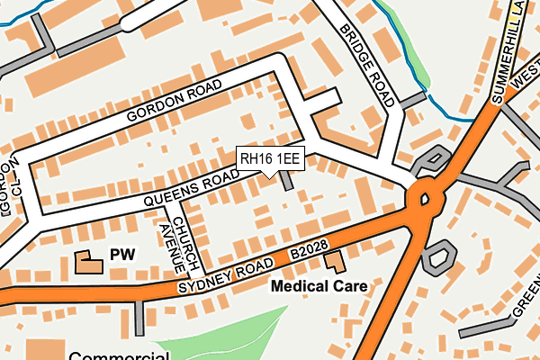 RH16 1EE map - OS OpenMap – Local (Ordnance Survey)