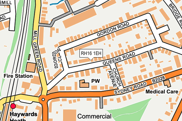 RH16 1EH map - OS OpenMap – Local (Ordnance Survey)