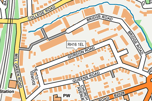 RH16 1EL map - OS OpenMap – Local (Ordnance Survey)