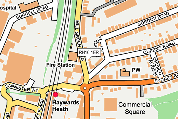 RH16 1ER map - OS OpenMap – Local (Ordnance Survey)