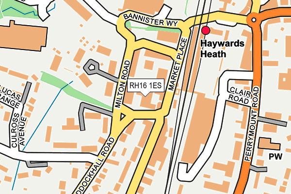 RH16 1ES map - OS OpenMap – Local (Ordnance Survey)