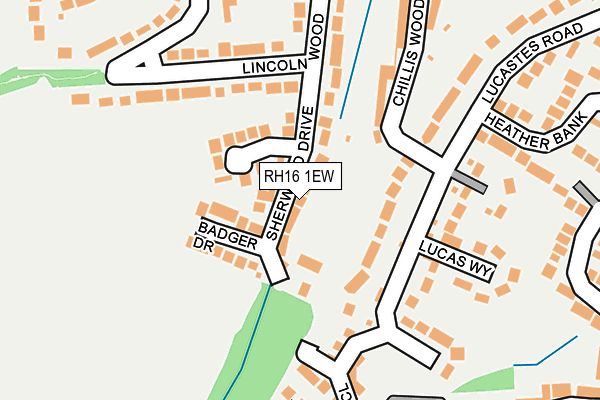 RH16 1EW map - OS OpenMap – Local (Ordnance Survey)