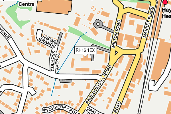 RH16 1EX map - OS OpenMap – Local (Ordnance Survey)