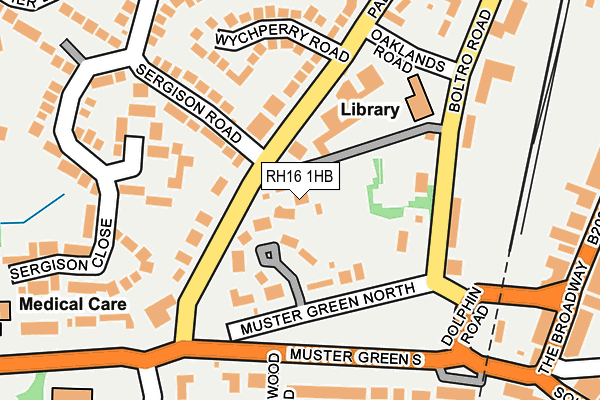 RH16 1HB map - OS OpenMap – Local (Ordnance Survey)