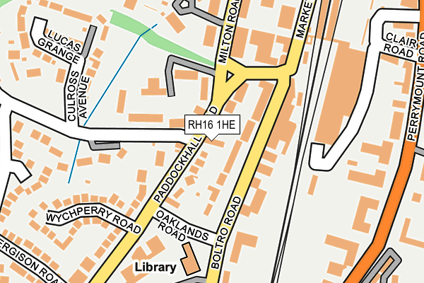 RH16 1HE map - OS OpenMap – Local (Ordnance Survey)