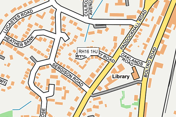 RH16 1HJ map - OS OpenMap – Local (Ordnance Survey)