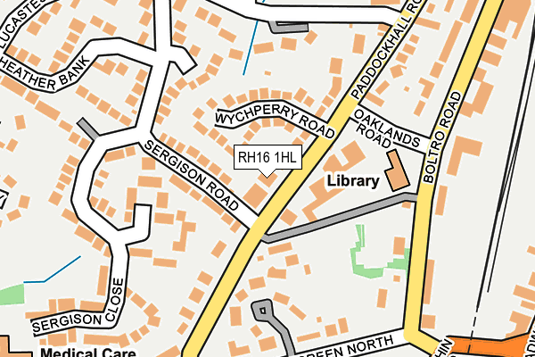 RH16 1HL map - OS OpenMap – Local (Ordnance Survey)