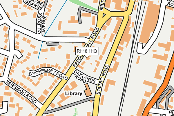 RH16 1HQ map - OS OpenMap – Local (Ordnance Survey)