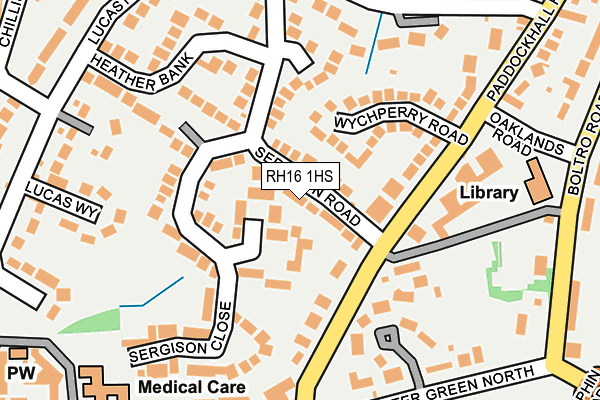 RH16 1HS map - OS OpenMap – Local (Ordnance Survey)