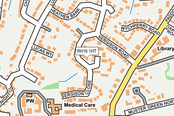 RH16 1HT map - OS OpenMap – Local (Ordnance Survey)