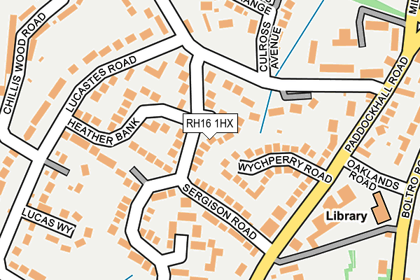 RH16 1HX map - OS OpenMap – Local (Ordnance Survey)