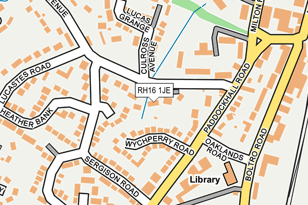 RH16 1JE map - OS OpenMap – Local (Ordnance Survey)
